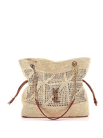 Saint Laurent Jamie Shopping Tote Raffia with Leather Medium (view 1)