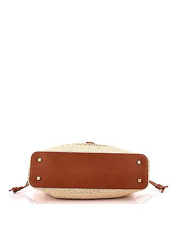 Saint Laurent Jamie Shopping Tote Raffia with Leather Medium (view 2)