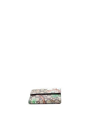 Gucci French Flap Wallet Blooms Print GG Coated Canvas (view 2)