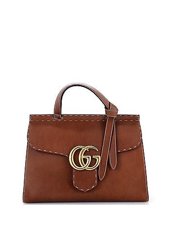 Gucci GG Marmont Top Handle Bag Leather Small (view 1)