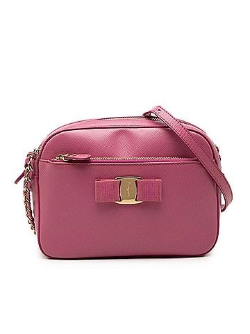 Salvatore Ferragamo Salvatore Ferragamo Vara Ribbon Crossbody Chain Shoulder Bag FZ21F568 Pink Leather Women's (view 1)