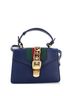 Gucci 100% Leather Blue Sylvie Top Handle Bag Leather Mini One size - photo 1