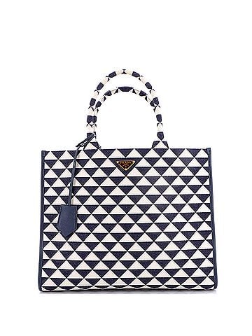 Prada Symbole Shopper Tote Jacquard Large (view 1)