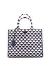 Prada 100% Canvas Plain Blue Symbole Shopper Tote Jacquard Large One size - photo 1