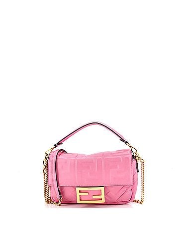 Fendi Baguette NM Bag Zucca Embossed Leather Mini (view 1)