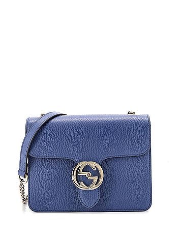 Gucci Interlocking Shoulder Bag Leather Small (view 1)