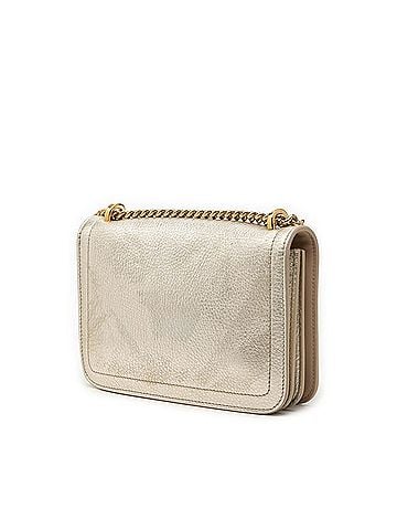 Salvatore Ferragamo Salvatore Ferragamo Vara Ribbon Ginevra Chain Shoulder Bag AU-21G657 Silver Gold Leather Plated Women's (view 2)