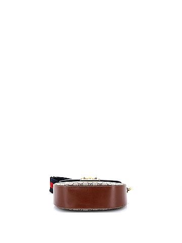 Gucci Padlock Saddle Shoulder Bag GG Coated Canvas and Leather Medium (view 2)