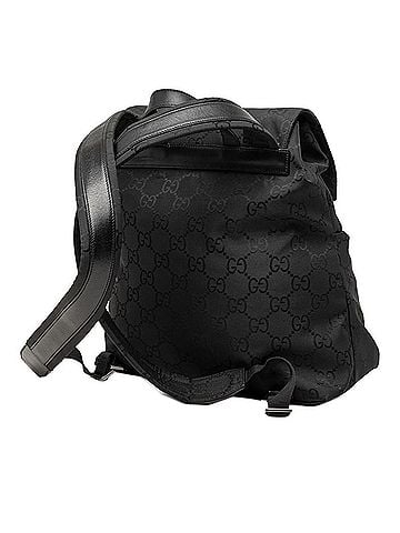 Gucci Gucci GG Nylon Backpack, 0030238, Black Leather, Women's, GUCCI (view 2)