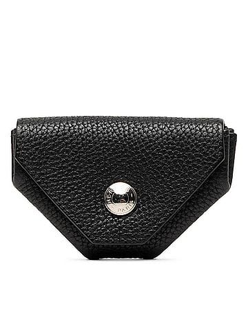 Hermès Hermes Le Vingt-Quatre Wallet/Coin Purse, Black with Silver Hardware, Chevre Leather, Women's (view 1)