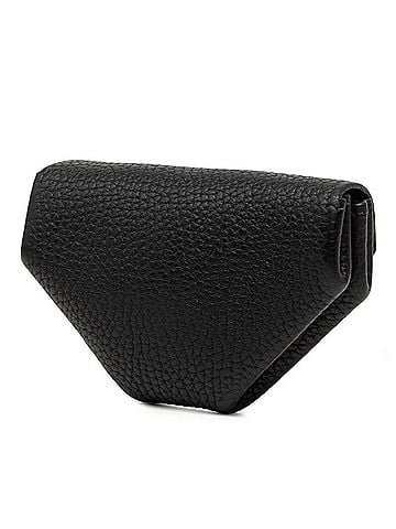 Hermès Hermes Le Vingt-Quatre Wallet/Coin Purse, Black with Silver Hardware, Chevre Leather, Women's (view 2)