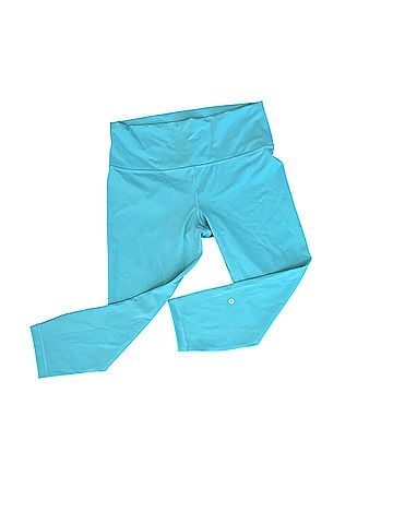 Lululemon Athletica Wunder Train HR Crop Tight 23” - Tidal Teal Yoga Pants (view 1)