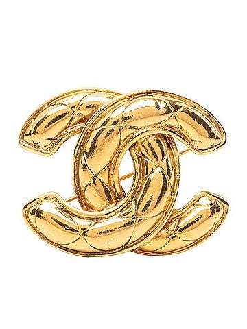 Chanel Chanel Coco Mark Vintage Brooch, Gold Plated, Women's CHANEL (view 1)
