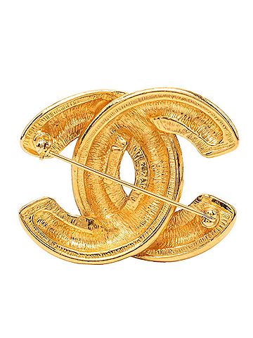 Chanel Chanel Coco Mark Vintage Brooch, Gold Plated, Women's CHANEL (view 2)