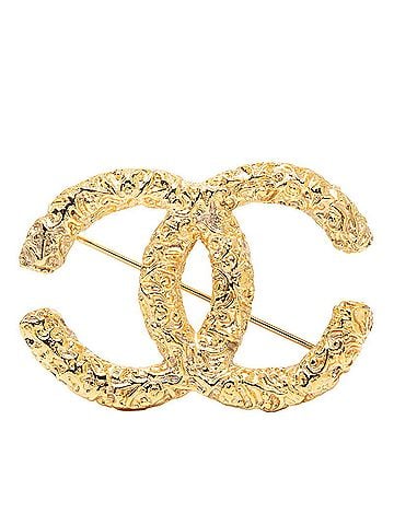 Chanel Chanel Vintage Coco Mark Lava Brooch 93A Gold Plated Women's CHANEL (view 1)