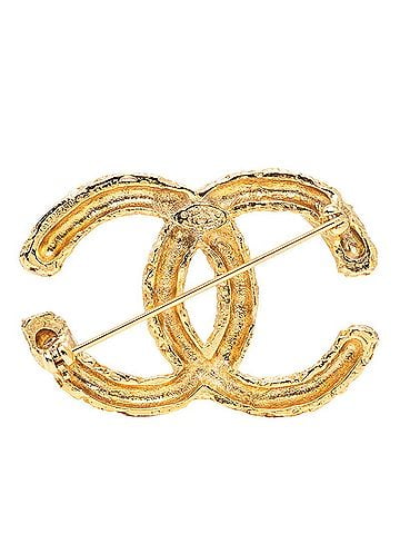 Chanel Chanel Vintage Coco Mark Lava Brooch 93A Gold Plated Women's CHANEL (view 2)