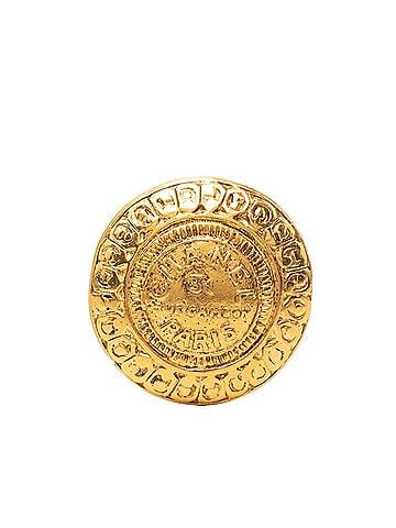 Chanel Chanel 31 Rue Cambon Vintage Round Brooch Gold Plated Women's CHANEL (view 1)