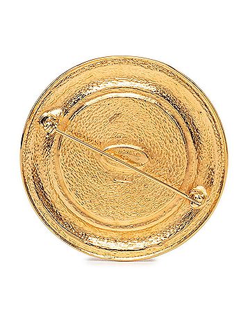 Chanel Chanel 31 Rue Cambon Vintage Round Brooch Gold Plated Women's CHANEL (view 2)