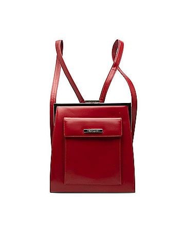 Saint Laurent Saint Laurent Backpack Daypack Rucksack Red Leather Women's SAINT LAURENT (view 1)