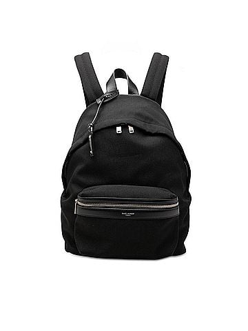 Saint Laurent Saint Laurent City Backpack PLB650617 Black Canvas Leather Women's SAINT LAURENT (view 1)