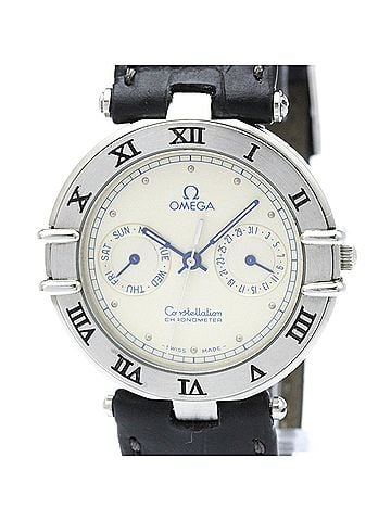 Omega OMEGA Constellation Day Date Steel Quartz Mens Watch 198.0155 Polished (view 1)