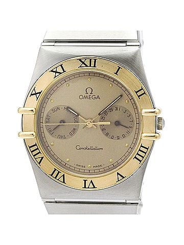 Omega OMEGA Constellation 18K Gold Steel Quartz Mens Watch 396.1070 Polished (view 1)