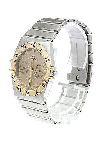 Omega OMEGA Constellation 18K Gold Steel Quartz Mens Watch 396.1070 Polished (view 2)