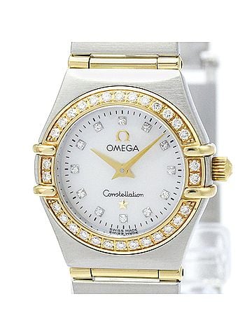 Omega OMEGA Constellation Diamond MOP 18K Gold Steel Watch 1267.75 Polished (view 1)