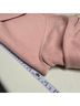 Wrap 100% Cotton Solid Stripes Pink Jacket Size 14 - photo 7