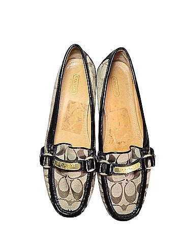 Coach Signature Canvas Flats (view 1)
