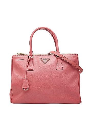 Prada Prada Galleria Triangle Logo Plate Handbag Shoulder Bag 2WAY BN2274 Pink Saffiano Leather Women's PRADA (view 1)