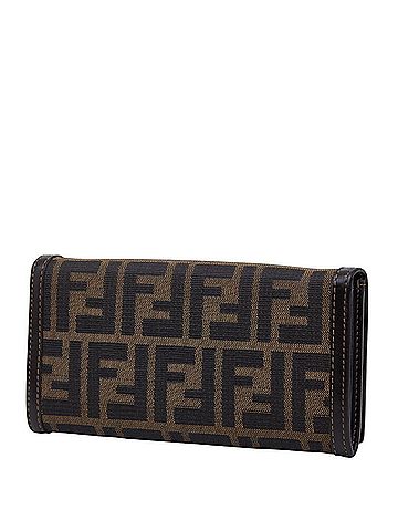 Fendi Fendi Zucca Long Wallet 2309 30851 088 Brown Canvas Leather Women's FENDI (view 2)