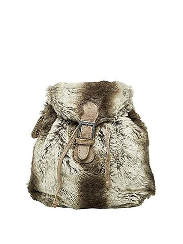 Fendi Fendi Zucca Backpack, Gray, Fur, Suede, Women's FENDI (view 1)
