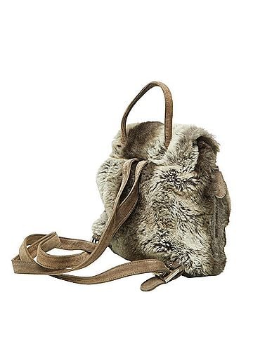 Fendi Fendi Zucca Backpack, Gray, Fur, Suede, Women's FENDI (view 2)