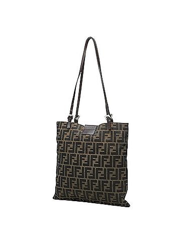 Fendi Fendi Zucca Tote Bag, Shoulder Brown Canvas Leather, Women's FENDI (view 2)