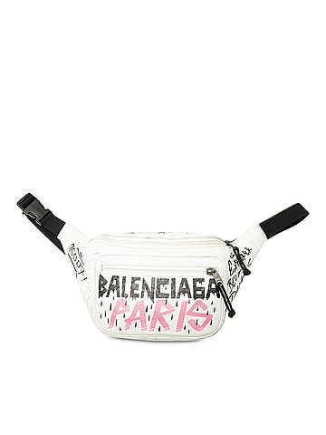 Balenciaga Balenciaga Graffiti Explorer Body Bag Waist 529550 White Leather Women's BALENCIAGA (view 1)