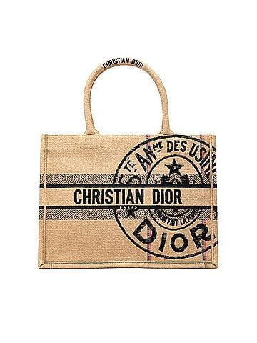 Christian Dior Christian Dior Dior Book Tote Medium Bag Handbag Beige Black Canvas Women's (view 1)