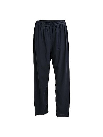 Mansur Gavriel Mansur Gavriel Drawstring Straight Leg Pants in Navy Blue Viscose (view 1)