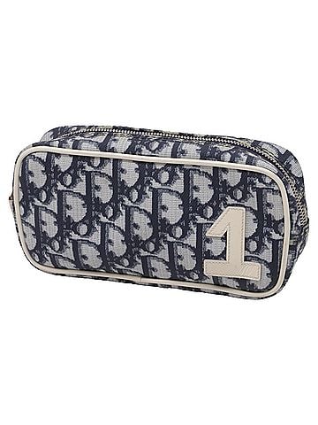 Christian Dior Dior Monogram Girly Trotter Cosmetic Pouch in Blue Canvas (view 2)
