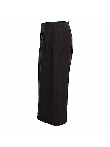 Lanvin Lanvin Midi Straight Skirt in Black Wool (view 2)