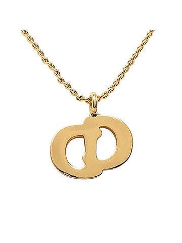 Christian Dior Christian Dior Dior CD Logo Necklace, Gold Plated, Rhinestones, Women's (view 2)