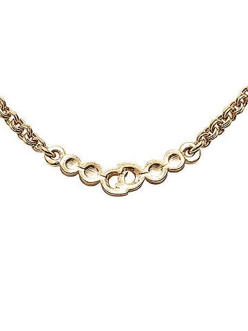 Christian Dior Christian Dior Dior CD Logo Necklace, Gold Plated, Rhinestones, Women's (view 2)