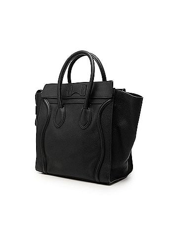 Céline Celine Luggage Mini Handbag, Black Leather, Women's CELINE (view 2)