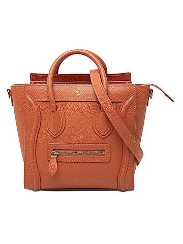 Céline Celine Luggage Nano Shopper Handbag/Shoulder Bag, 2-Way, Brown Leather, Women's. (view 1)