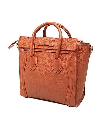 Céline Celine Luggage Nano Shopper Handbag/Shoulder Bag, 2-Way, Brown Leather, Women's. (view 2)