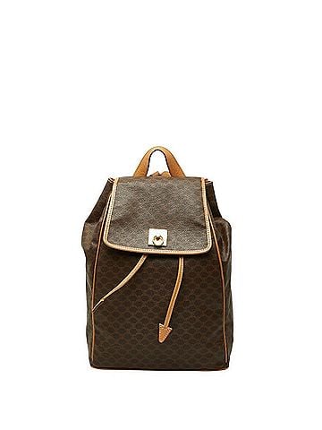 Céline Celine Macadam Backpack M161 Brown Leather Women's CELINE (view 1)