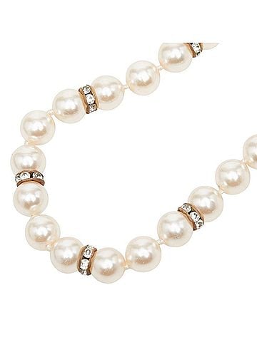 Céline Celine Pearl Necklace, Gold/Silver, Faux Pearl, Metal Plated, Women's. (view 1)
