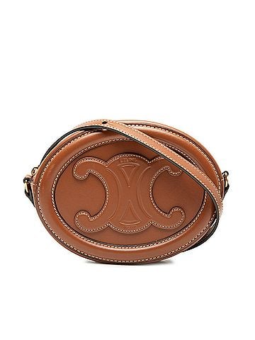 Céline Celine Triomphe Crossbody Shoulder Bag, Brown Leather, Women's CELINE (view 1)