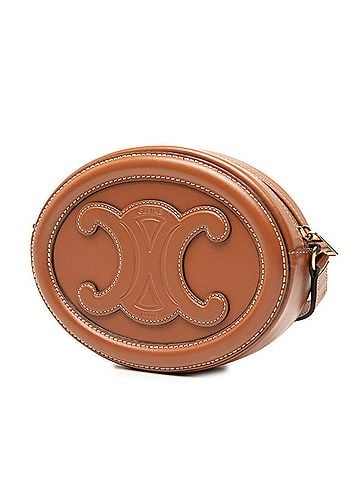 Céline Celine Triomphe Crossbody Shoulder Bag, Brown Leather, Women's CELINE (view 2)