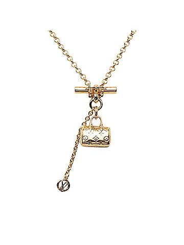 Louis Vuitton Louis Vuitton Collier LV Speedy Necklace M00796 Gold Plated Women's LOUIS VUITTON (view 1)